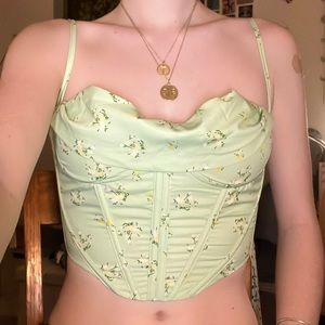 Green Corset Top